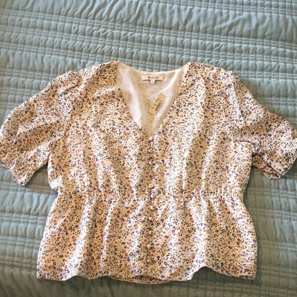 Floral V-Neck Blouse